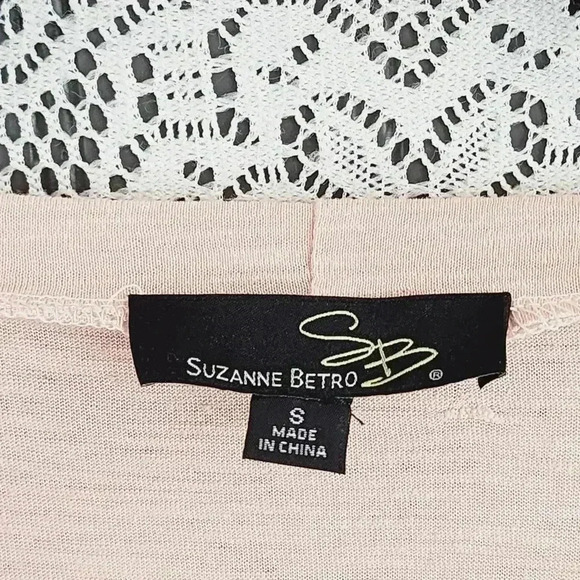 Suzanne Betro Crew neck Ruffle Blouse S - Picture 6 of 7